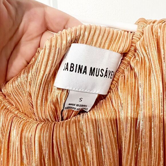 NEW Sabina Musayev North Top in Peach Shimmer Metallic Free People size small - Picture 12 of 12